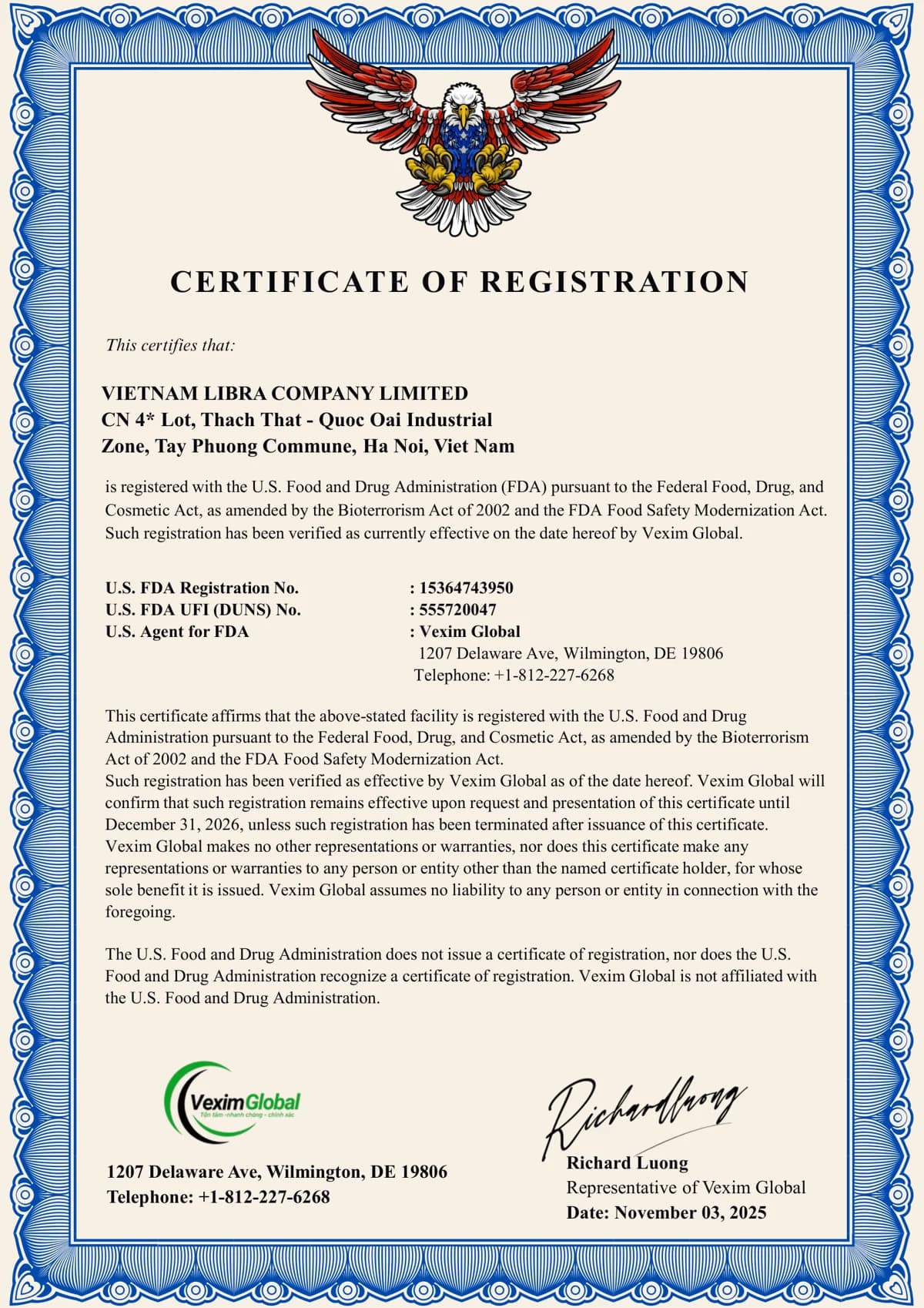 FDA · FSMA — U.S. FDA Facility Registration